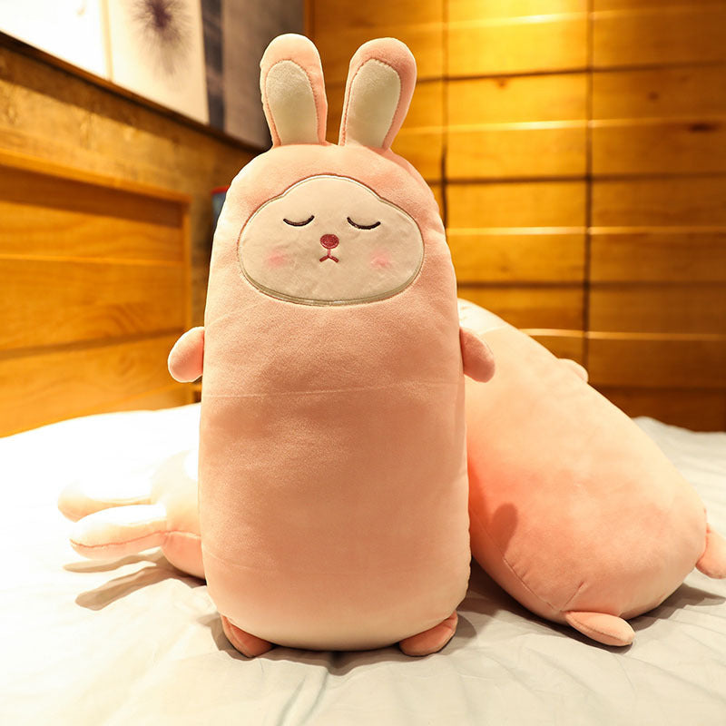 Cherry Blossom Pink Rabbit Plush Pillow