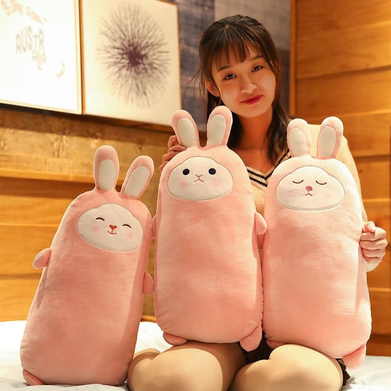 Cherry Blossom Pink Rabbit Plush Pillow