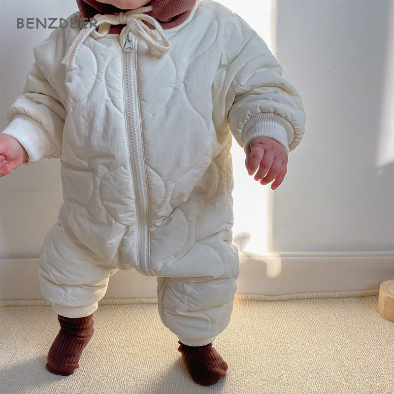 Baby Padded Quilted Jumpsuit.