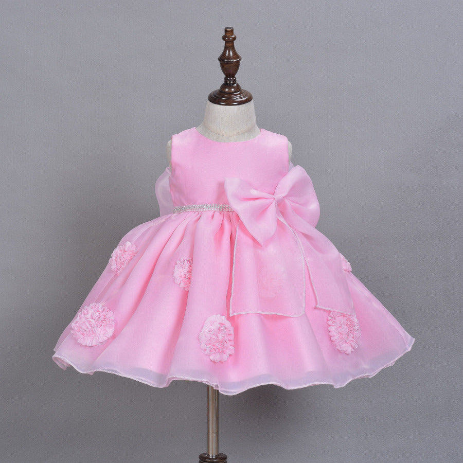 Pink Flower Girl Princess Dress!