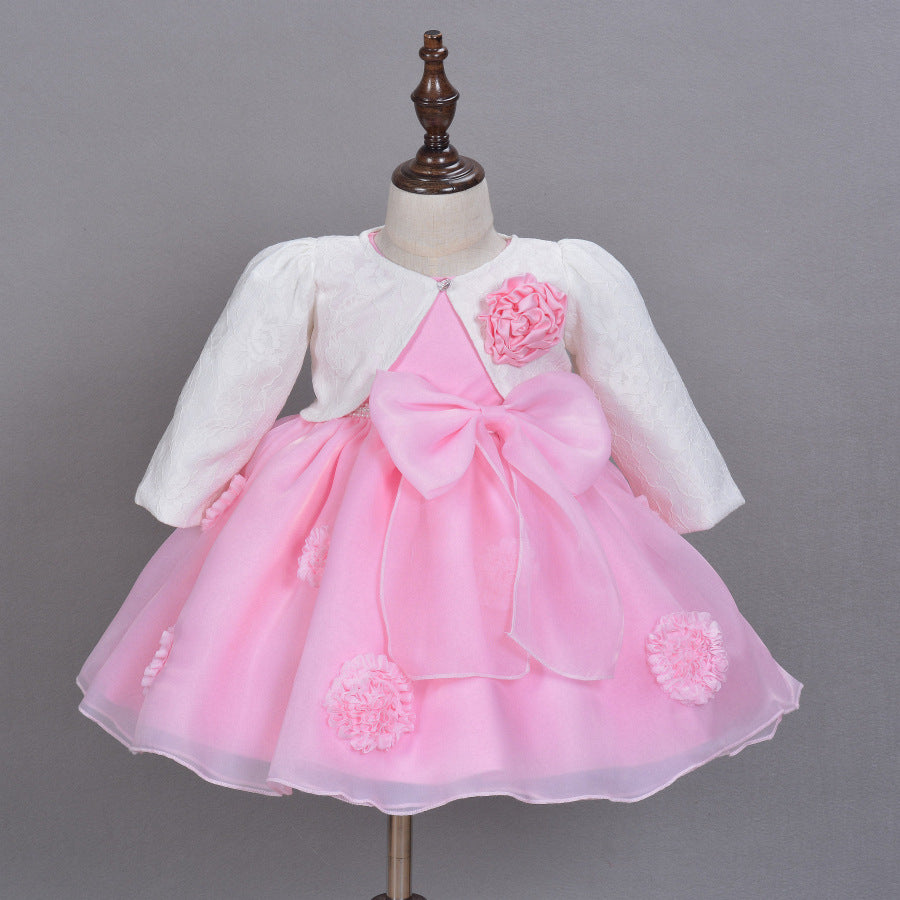 Pink Flower Girl Princess Dress!