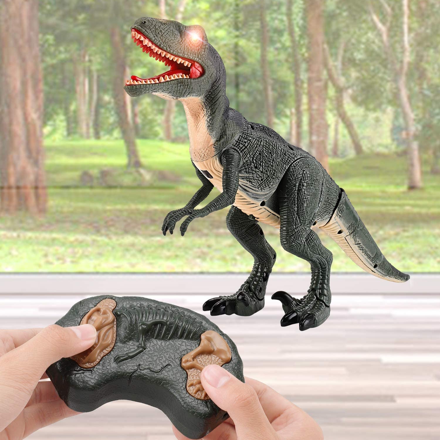 Remote Control Walking Velociraptor Dinosaur Toy