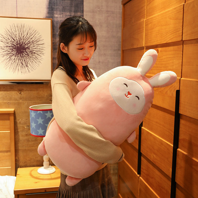 Cherry Blossom Pink Rabbit Plush Pillow