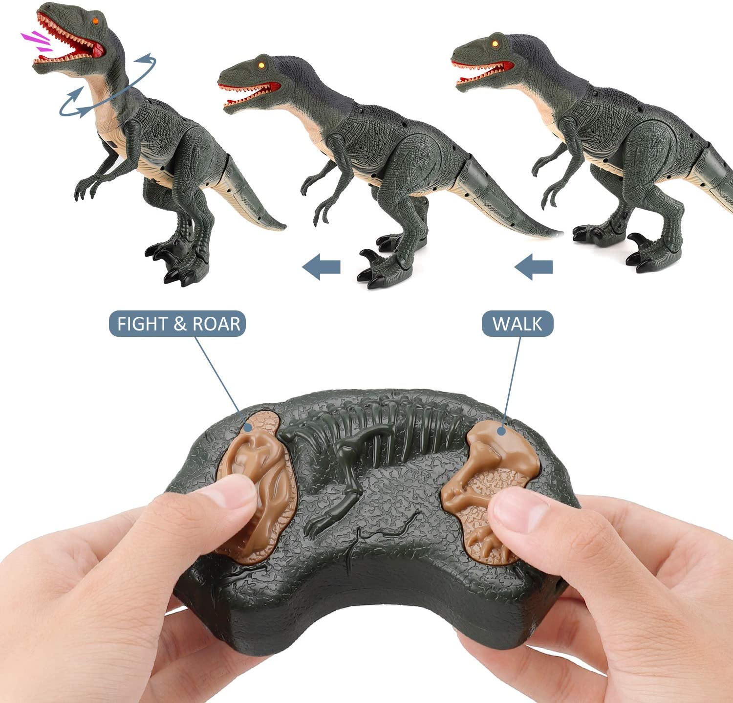 Remote Control Walking Velociraptor Dinosaur Toy