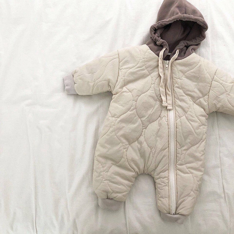 Baby Padded Quilted Jumpsuit.